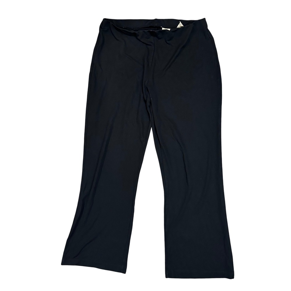 Apostrophe Black Wide Leg Lounge Pants‎ Womens Size L Elastic Waist